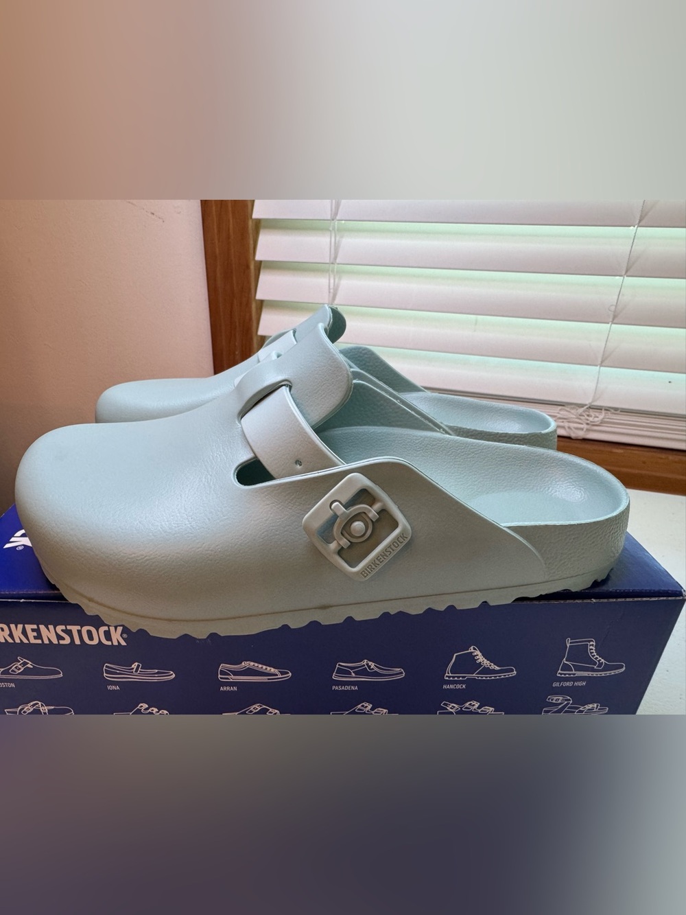 Birkenstock Boston EVA Surf Green, Women’s 7/Men’s 5.